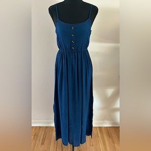 NWT Say What? Blue sleeveless maxi dress